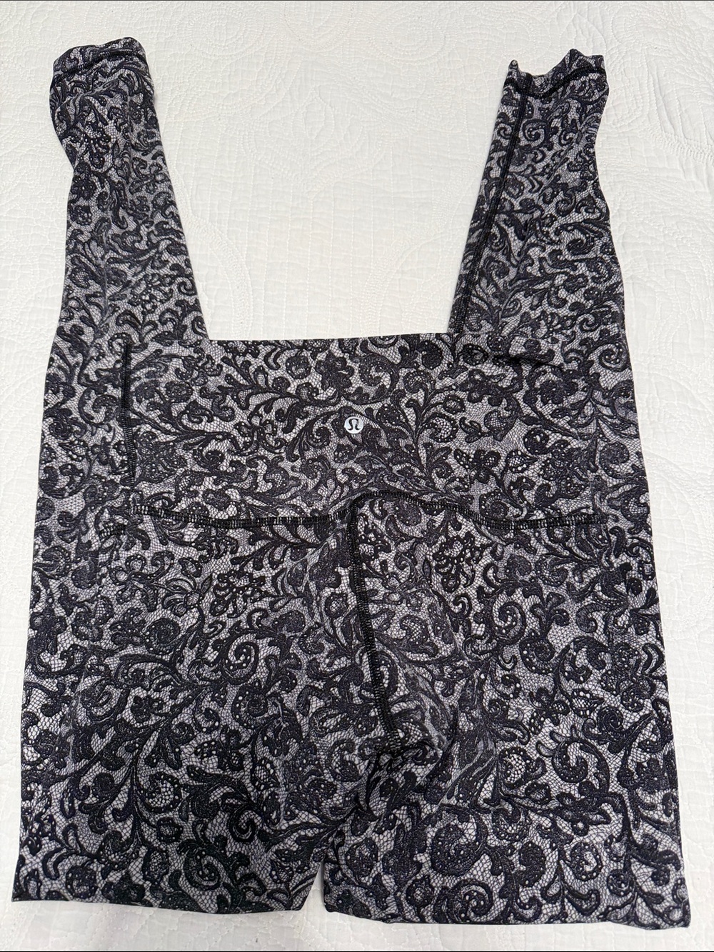 lululemon athletica Black & Gray Paisley Leggings